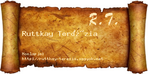 Ruttkay Terézia névjegykártya